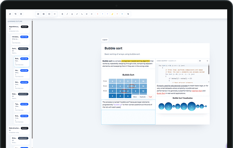 Online University Course Editor